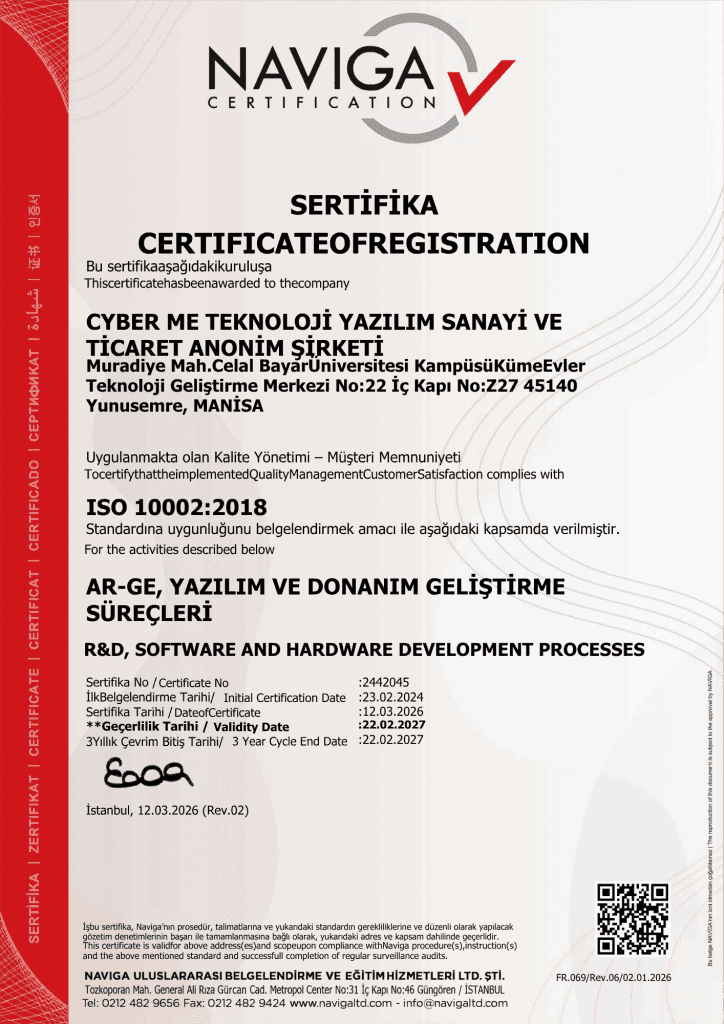 ISO 10002 Customer Complaint Management certificate